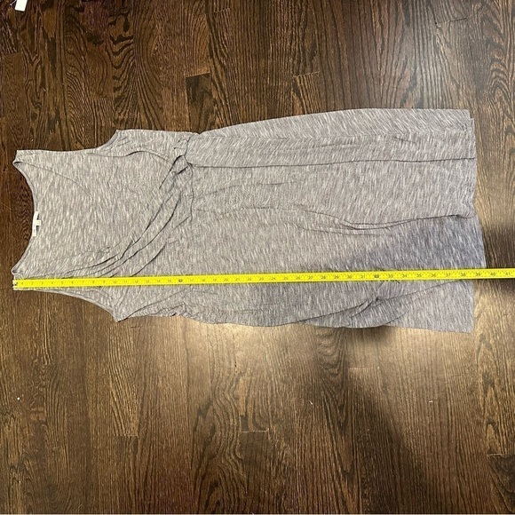 Gap Women’s Faux Wrap Linen Blend Tank Sleeveless Dress in Gray Size Large - Picture 6 of 7
